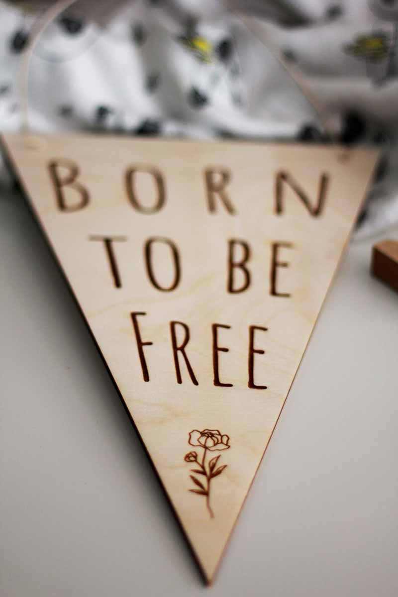 Pastel Kate Σημαιάκι 'Born to be Free'