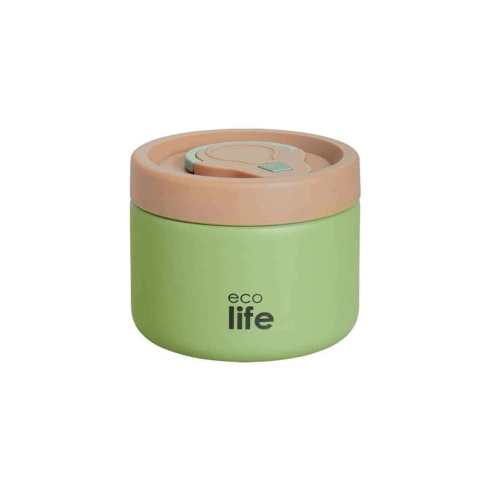 Ecolife Στρογγυλό Θερμός Φαγητού 650ml Πράσινο