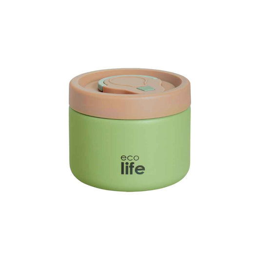 Ecolife Στρογγυλό Θερμός Φαγητού 650ml Πράσινο