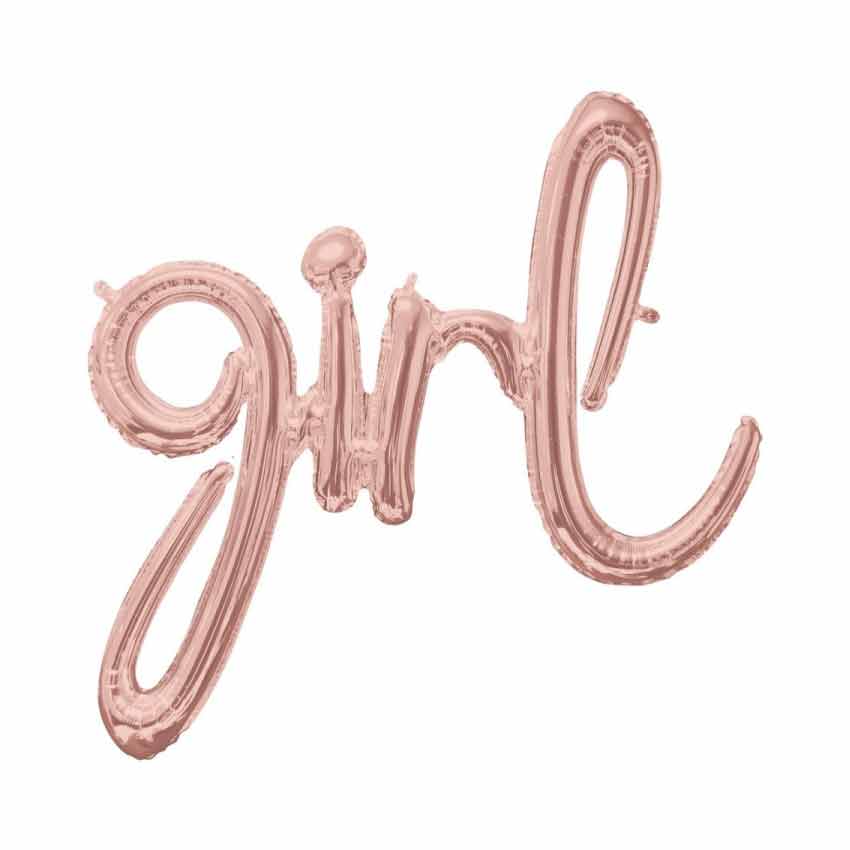 Μπαλόνι 'girl' Ροζ Χρυσό