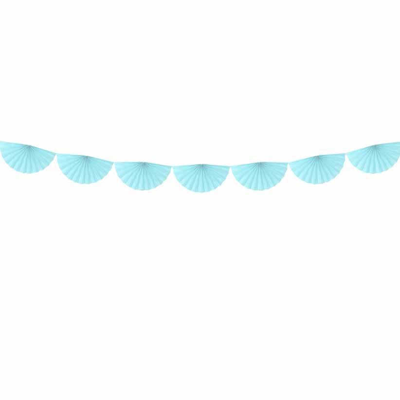 Χάρτινη Γιρλάντα Ροζέτες Light Blue