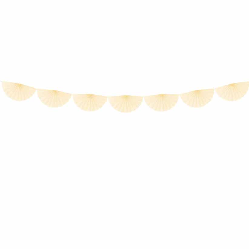 Χάρτινη Γιρλάντα Ροζέτες Light Cream