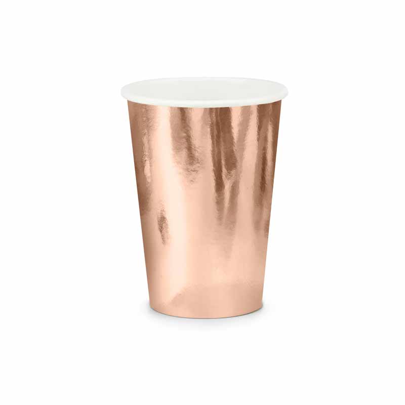 Χάρτινα Ποτηράκια Rose Gold