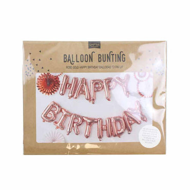 Μπαλόνια Happy Birthday Rose Gold