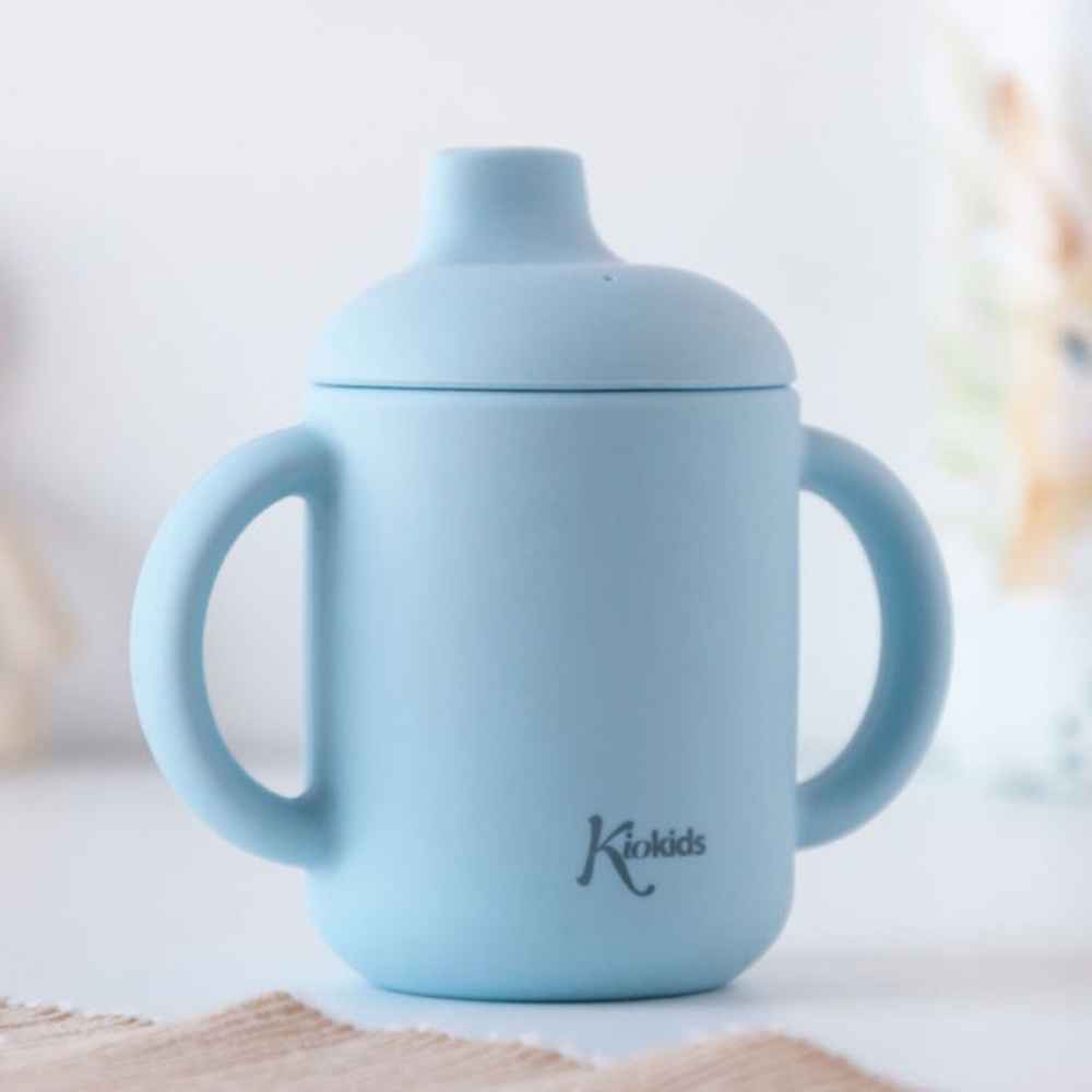 Kiokids Εκπαιδευτικό Ποτηράκι Σιλικόνης Σιέλ 120ml