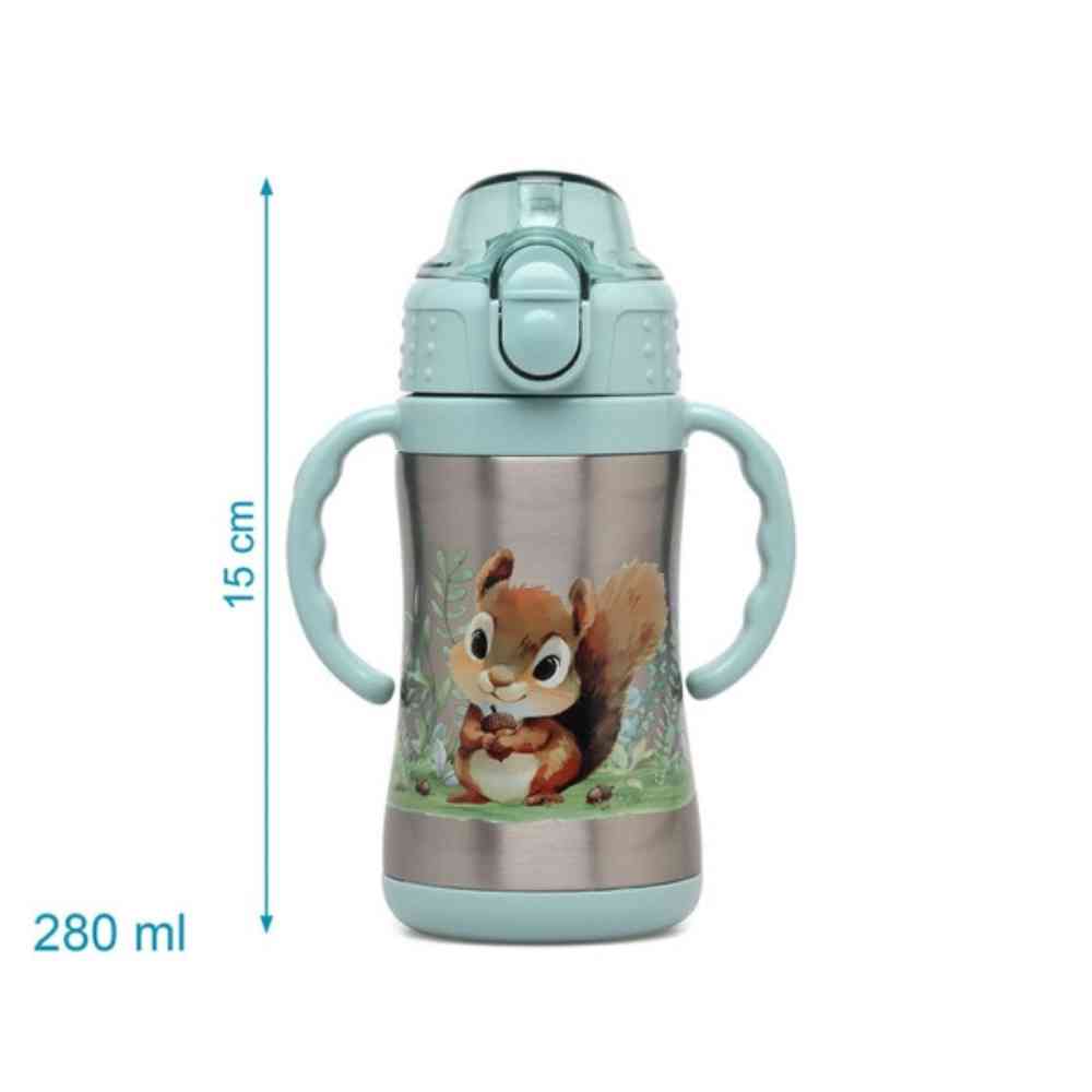 Kiokids Παγούρι Θερμός Mε Λαβές Σκιουράκι 280ml