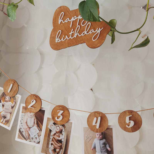 Pastel Kate Ξύλινη Γιρλάντα 'My First Year'