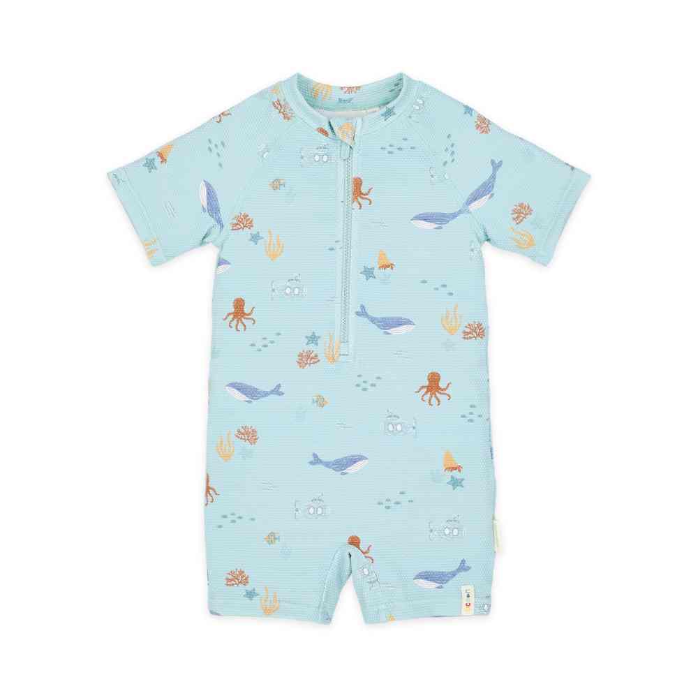 Little Dutch Ολόσωμο Κοντομάνικο Μαγιό Ocean Friends