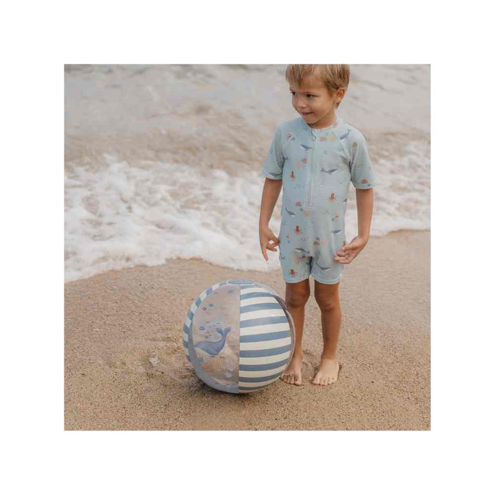 Little Dutch Ολόσωμο Κοντομάνικο Μαγιό Ocean Friends