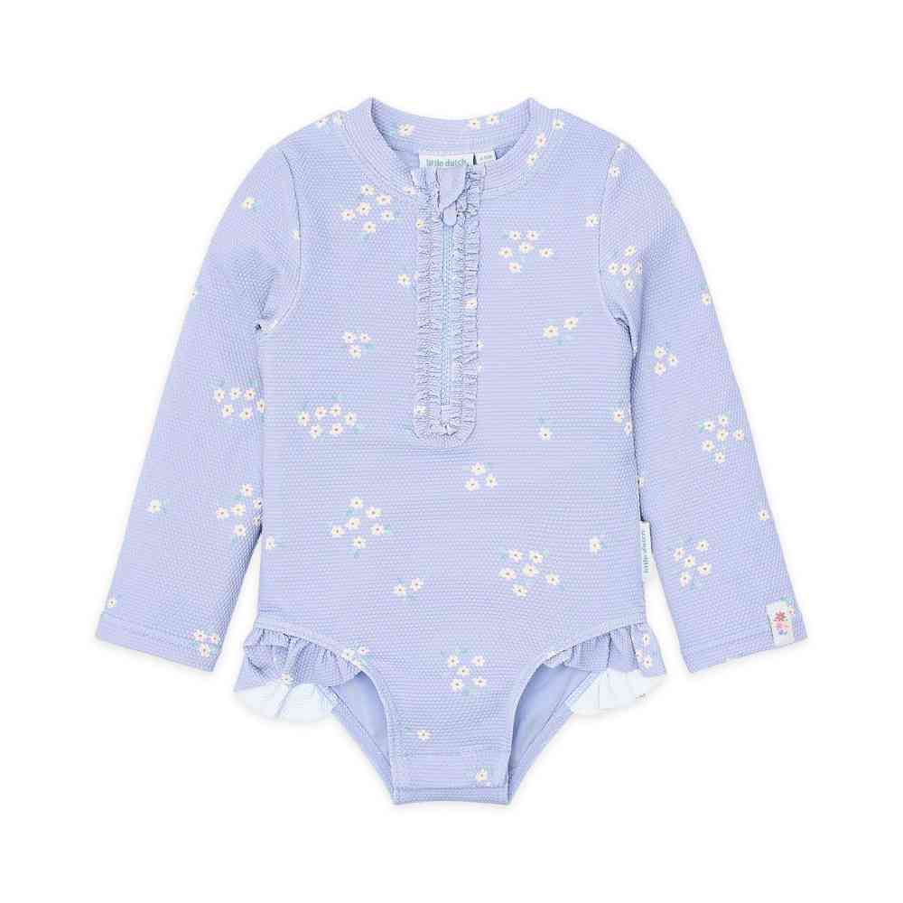 Little Dutch Ολόσωμο Μακρυμάνικο Μαγιό Με Βολάν Dreamy Lavender