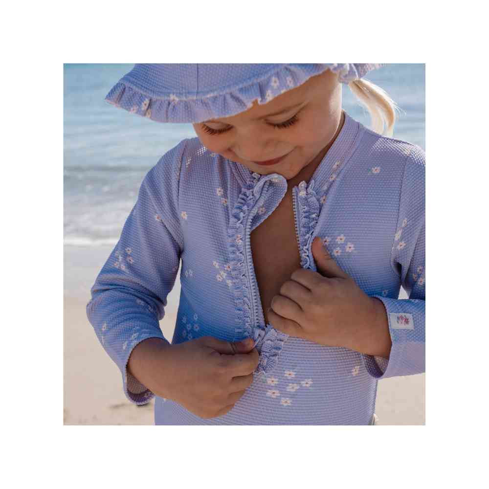 Little Dutch Ολόσωμο Μακρυμάνικο Μαγιό Με Βολάν Dreamy Lavender