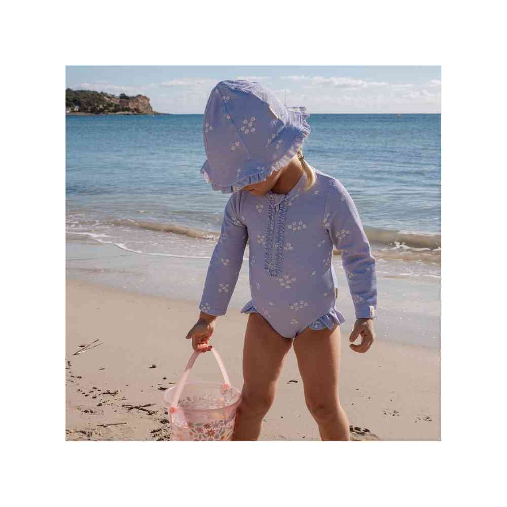 Little Dutch Ολόσωμο Μακρυμάνικο Μαγιό Με Βολάν Dreamy Lavender