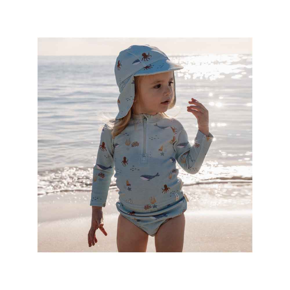 Little Dutch Παιδικό Καπέλο Ήλιου Ocean Friends