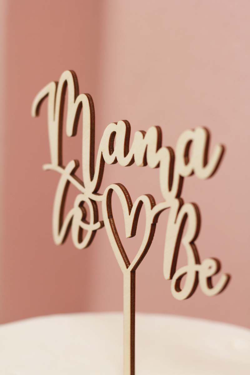 Ξύλινο Cake topper 'Mama to Be'