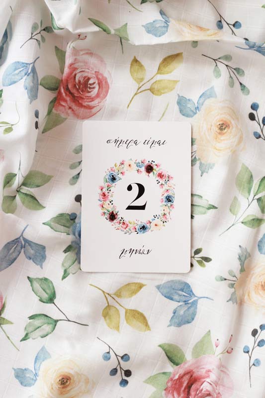 Baby Milestone Cards Spring Flowers