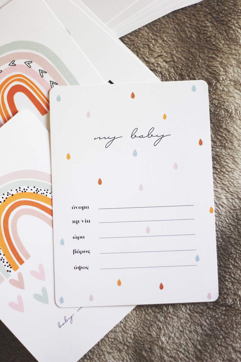 Baby Milestone Cards Rainbow