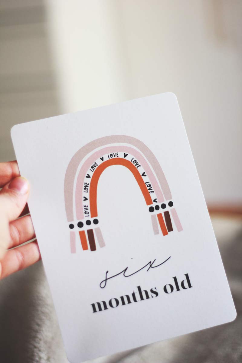 Baby Milestone Cards Rainbow