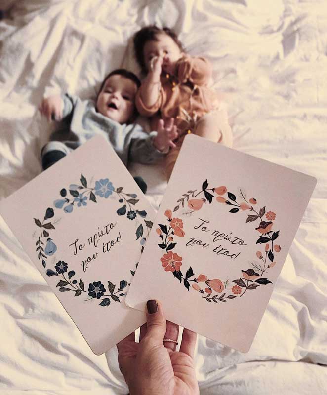 Baby Milestone Cards Vintage Floral