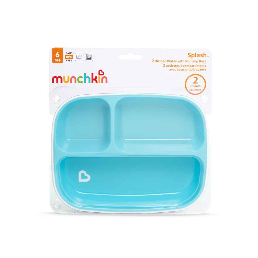 Munchkin Splash Divided Plates Γαλάζιο/Πράσινο