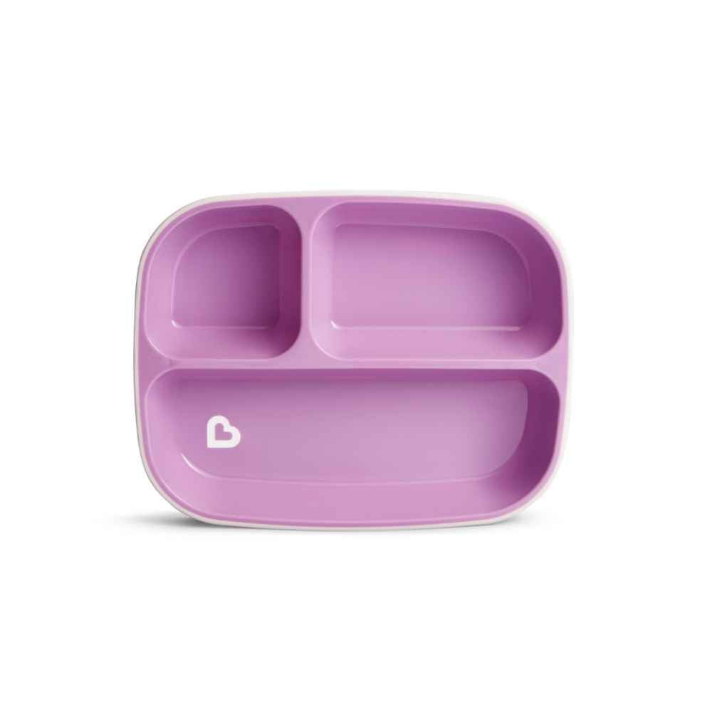 Munchkin Splash Divided Plates Ροζ/Μωβ