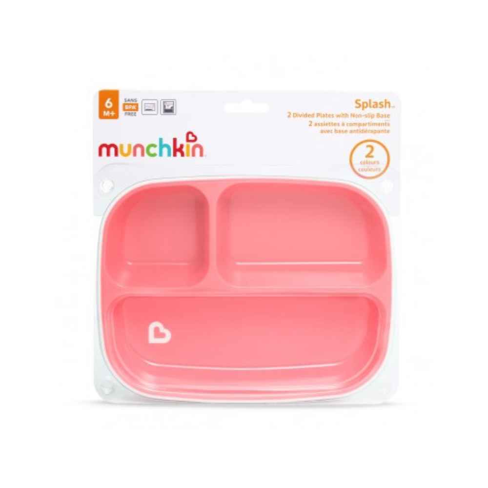 Munchkin Splash Divided Plates Ροζ/Μωβ