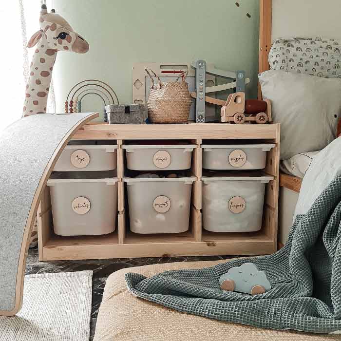 Pastel Kate Ξύλινες Στρογγυλές Ετικέτες Οργάνωσης Wooden Labels
