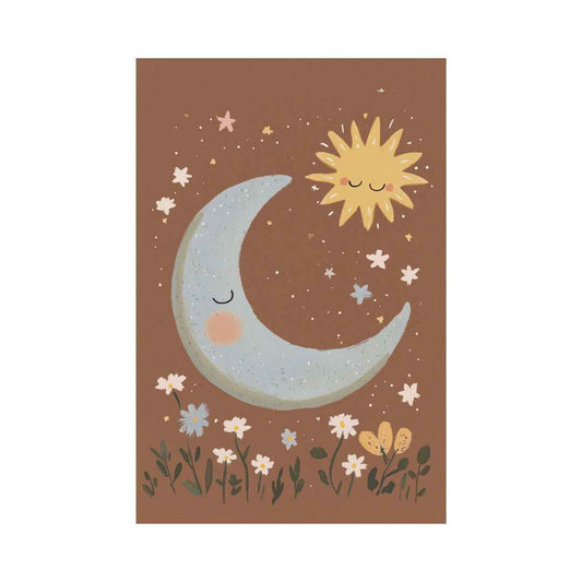 Pastel Kate Παιδική Αφίσα «Moon & Flowers»