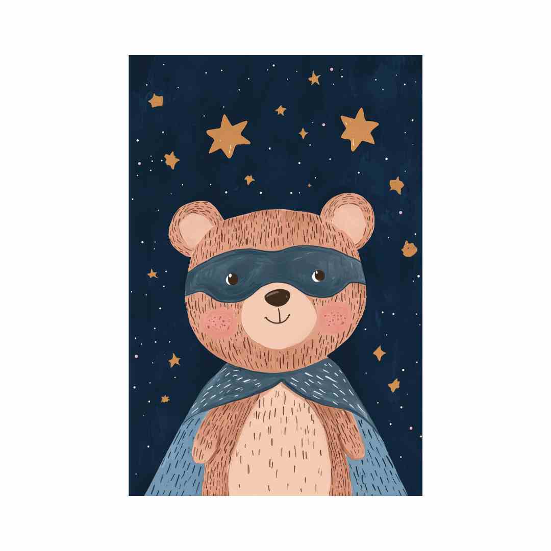 Pastel Kate Παιδική Αφίσα «Superhero Bear»