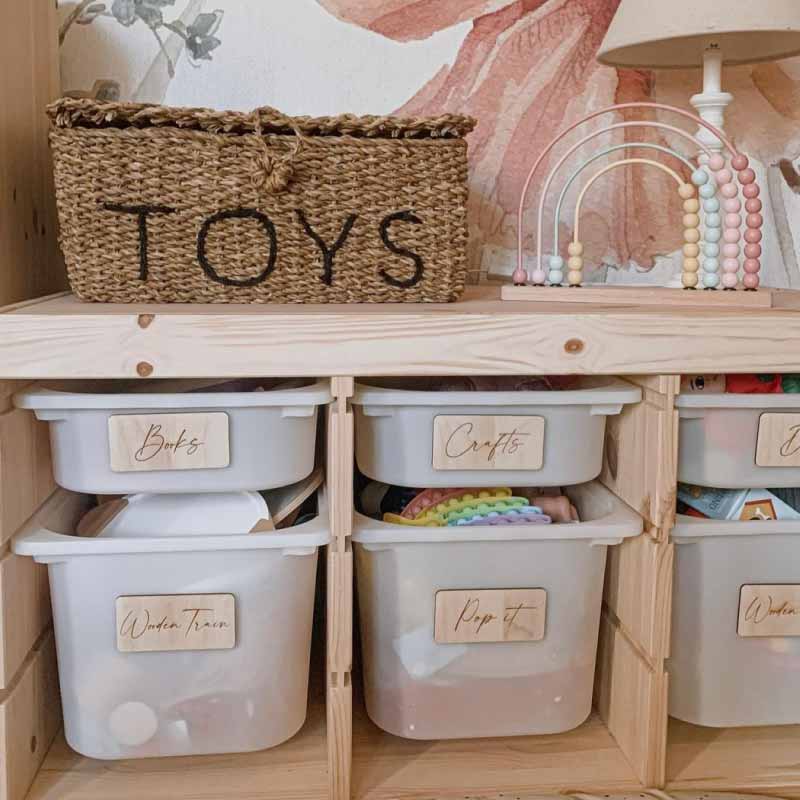 Pastel Kate Ξύλινες Ετικέτες Οργάνωσης Wooden Labels