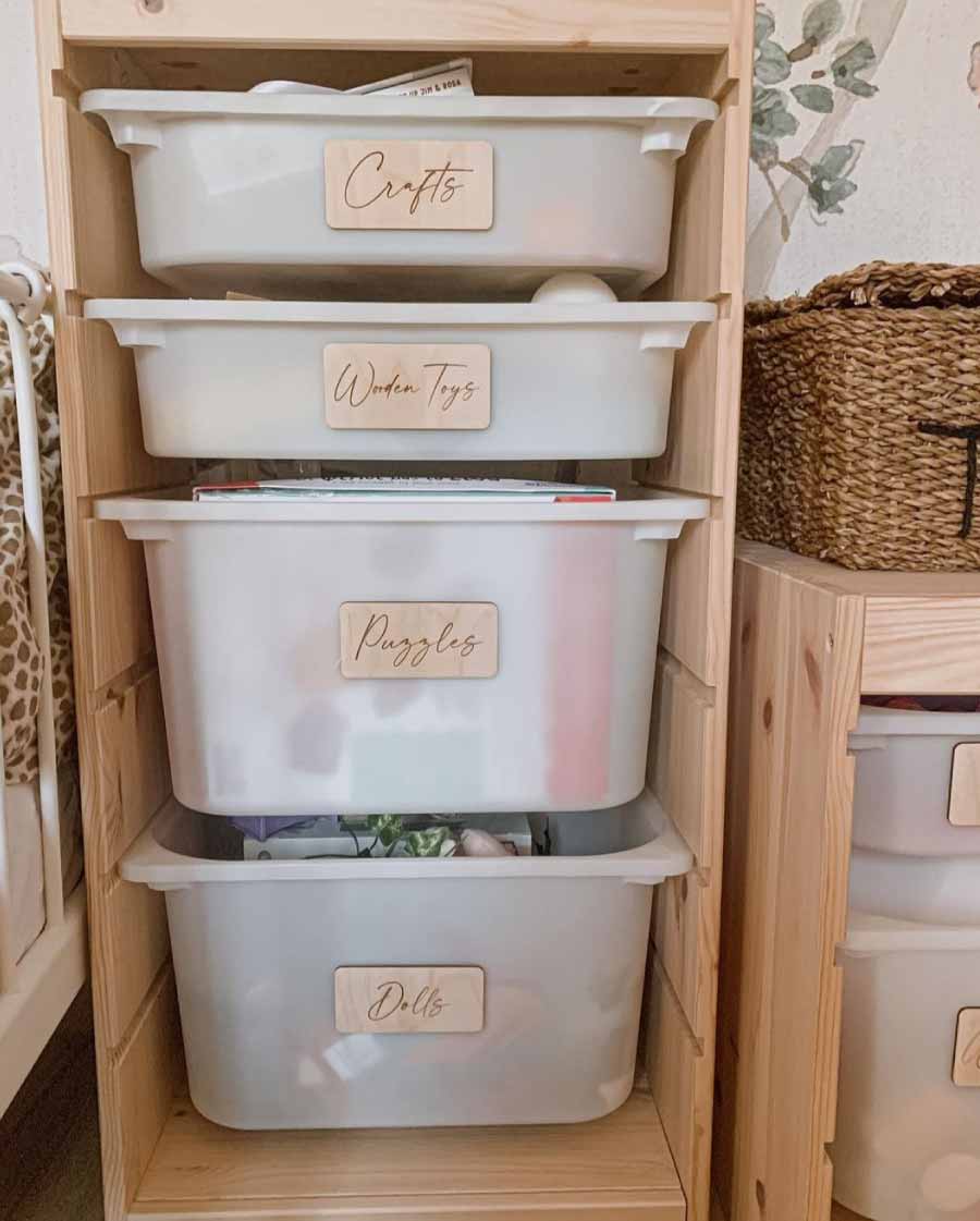 Pastel Kate Ξύλινες Ετικέτες Οργάνωσης Wooden Labels