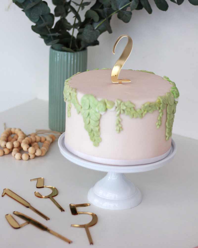 Χρυσό Cake topper με Αριθμό