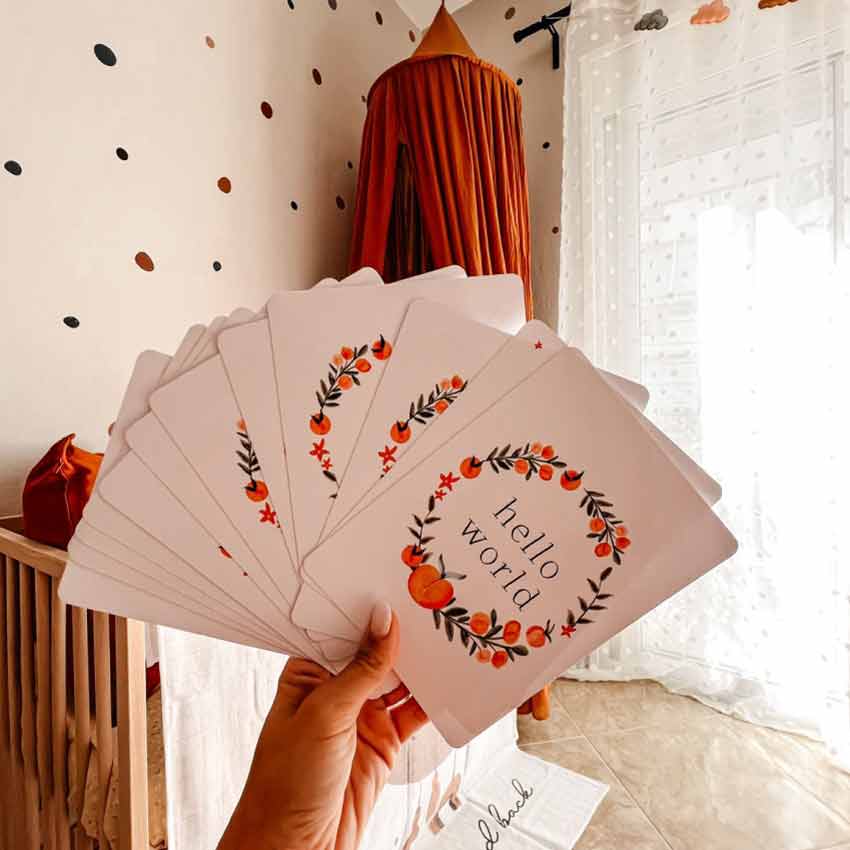 Baby Milestone Cards Peach