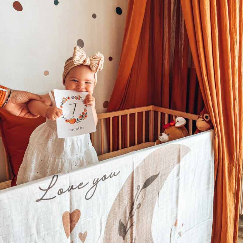 Baby Milestone Cards Peach