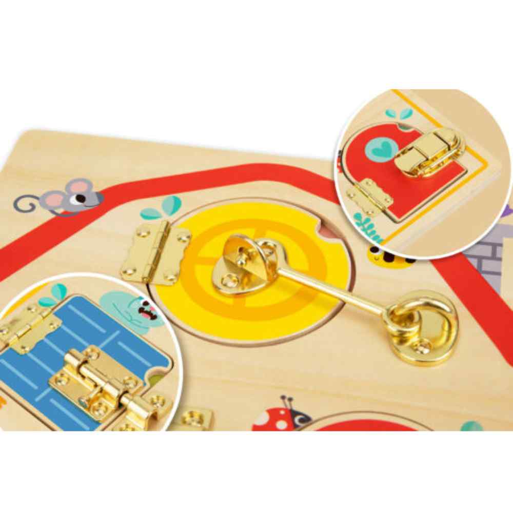 Tooky Toy Latches Activity Board – Ταμπλό Δραστηριοτήτων Με Κλειδαριές
