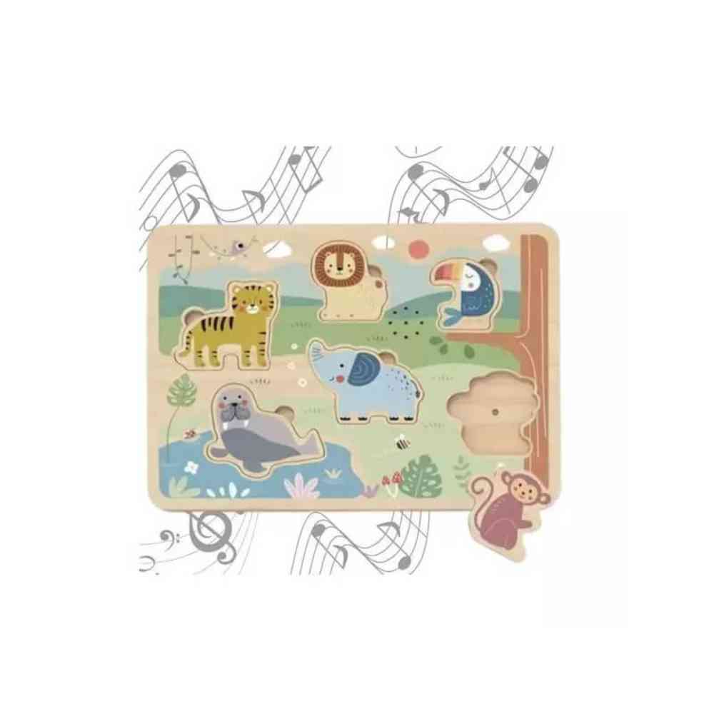 Tooky Toy Sound Puzzle Animals – Παζλ Με Ήχο Ζωάκια