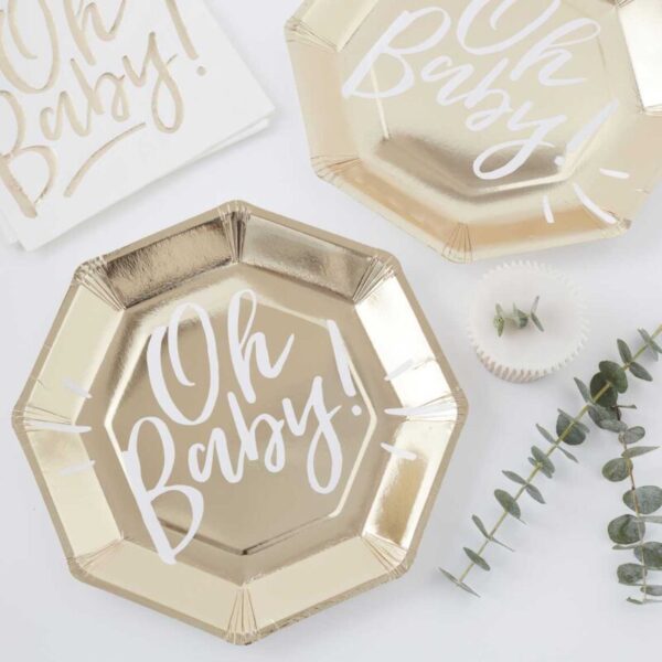 Baby Shower Πιατάκια Oh Baby!