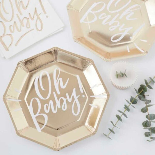 Baby Shower Πιατάκια Oh Baby!
