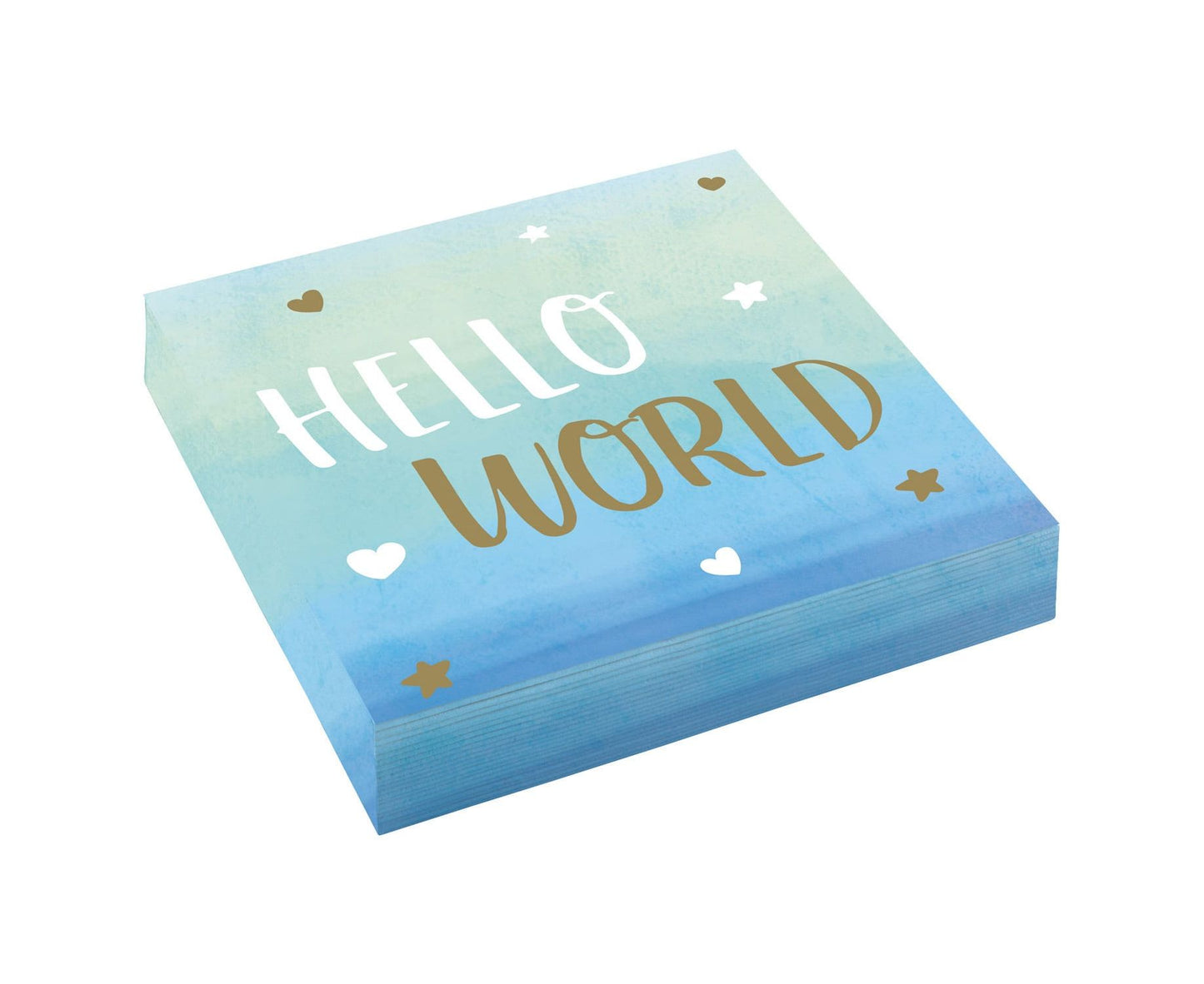 Χαρτοπετσέτες 'Hello World' Γαλάζιο