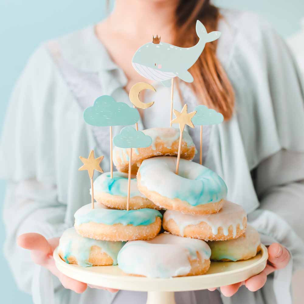 Cake Toppers Σετ Φαλαινάκι Ουρανός