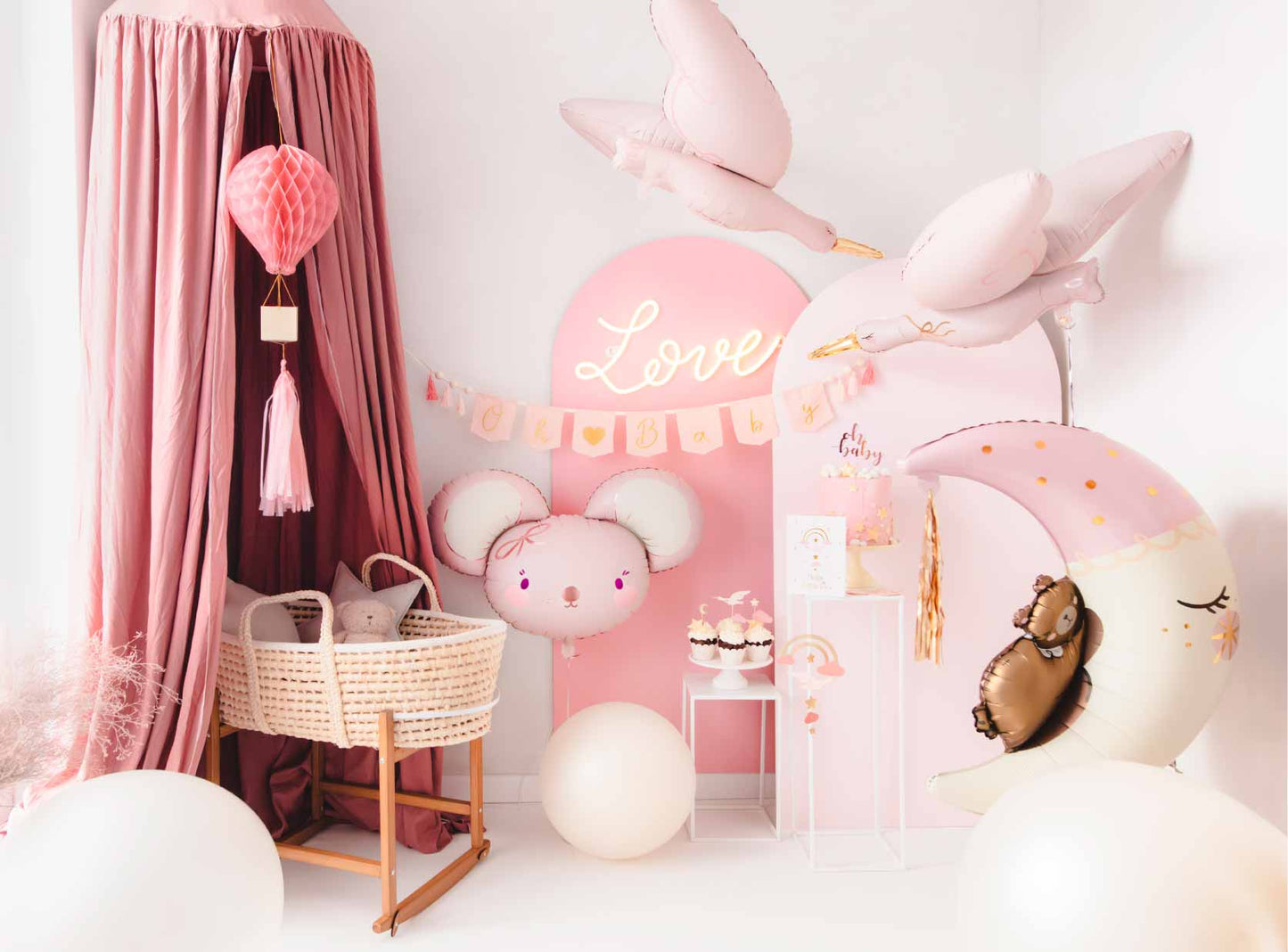 Μπαλόνι Ποντικάκι Baby Pink (1τμχ)