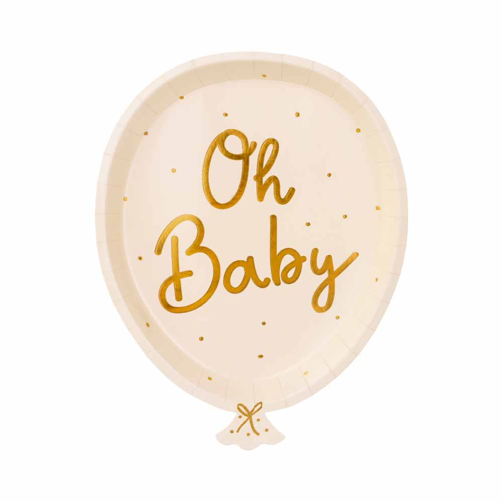 Χάρτινα Πιατάκια Oh Baby Μπαλονάκι