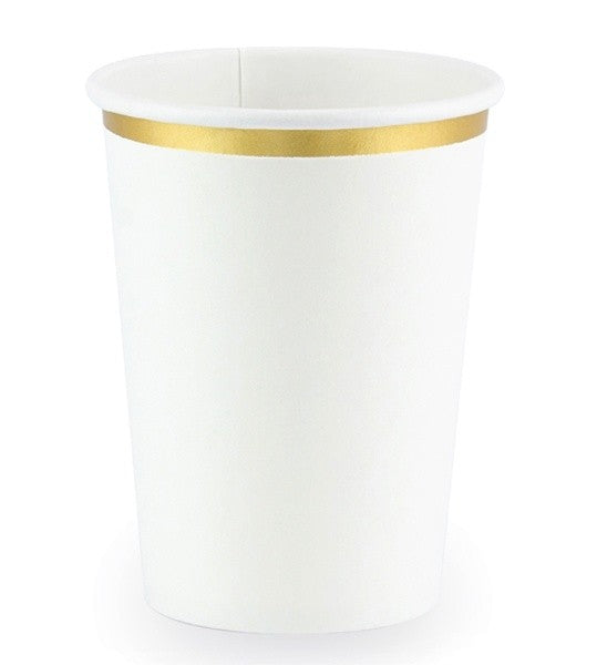 Χάρτινα Ποτηράκια White Gold