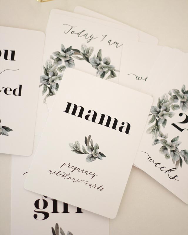 Pregnancy Milestone Cards