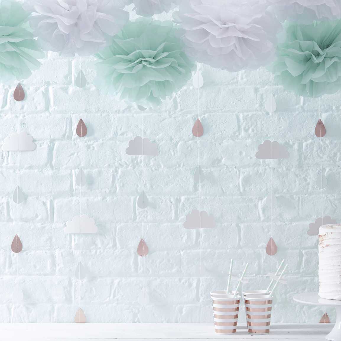 Backdrop Rose Gold Συννεφάκια