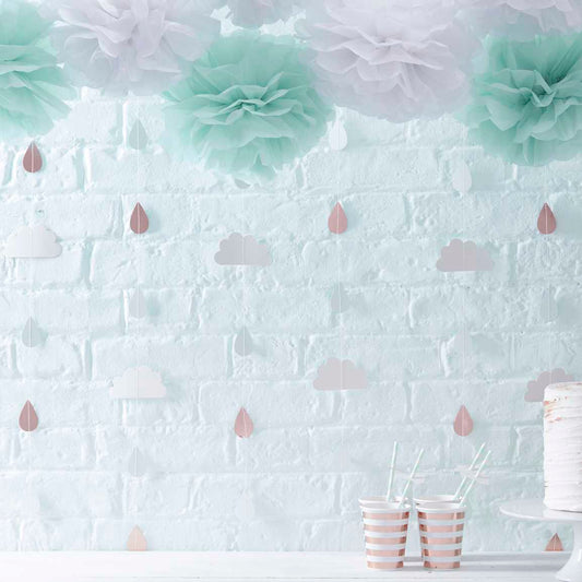 Backdrop Rose Gold Συννεφάκια