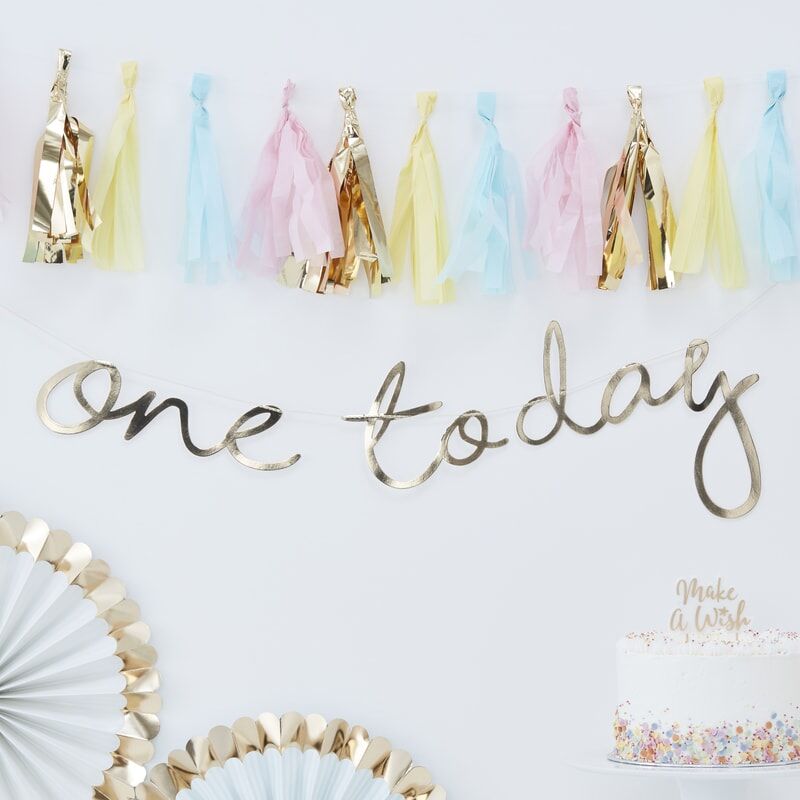 Γιρλάντα 'One Today' Xρυσή Foil