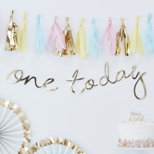 Γιρλάντα 'One Today' Xρυσή Foil