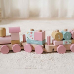 Little Dutch Ξύλινo Τρενάκι Με Άσκηση Λεπτής Κίνησης Fairy Garden FSC
