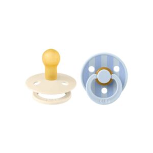 BIBS Πιπίλες Καουτσούκ Baby Blue/Dusty Blue Mix (0-6m) 2τμχ